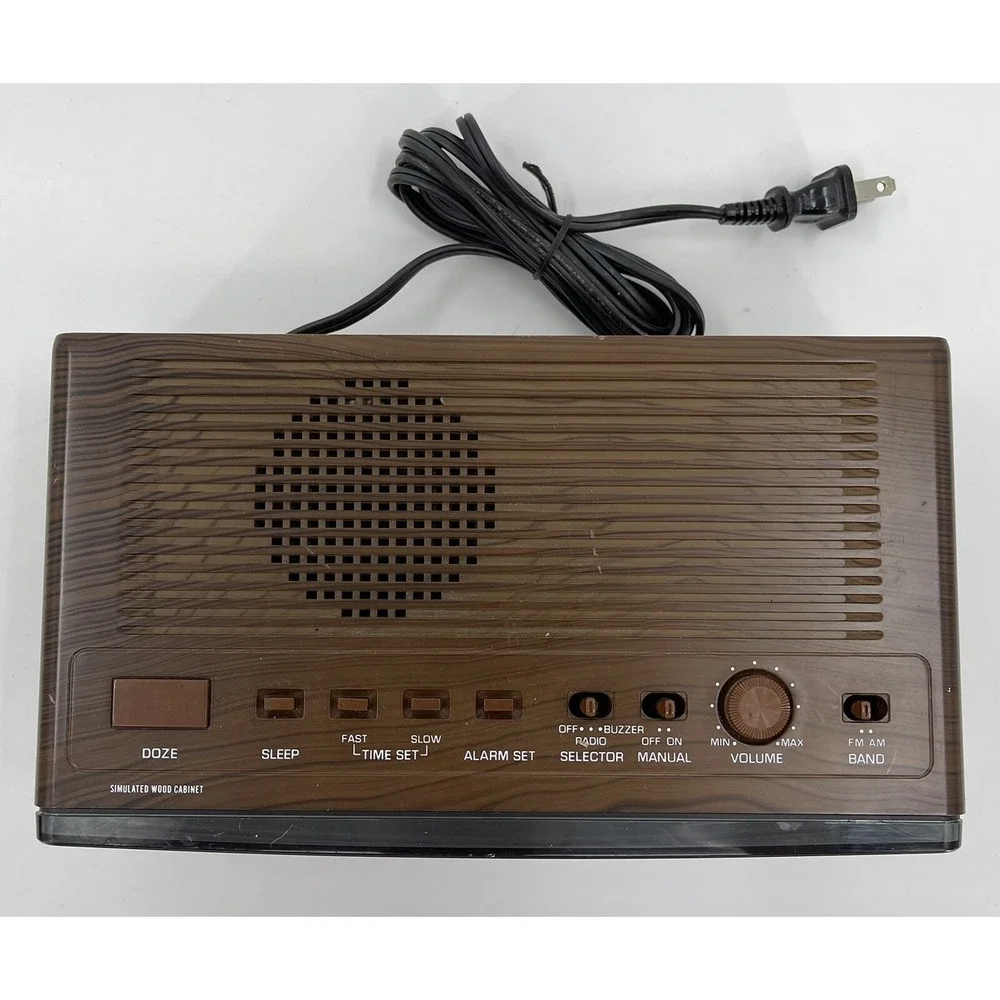 Vintage PANASONIC Alarm‎ Clock Radio AM/FM LED Digital Wood Grain RC-65 Works